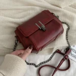 Ins Super Popular Retro Bag Small Bag Women's New Fashionable Korean Style All-match Texturized Crossbody Bag Fashionable Small Square Bag - Image 4