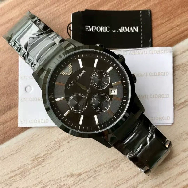 O1CN01xXLWSh24jADStxAjc_2215249477426-0-cib.webp Ama Pointer three-eye multifunctional business factory wholesale quartz watch fine steel band quartz watch men - Image 1