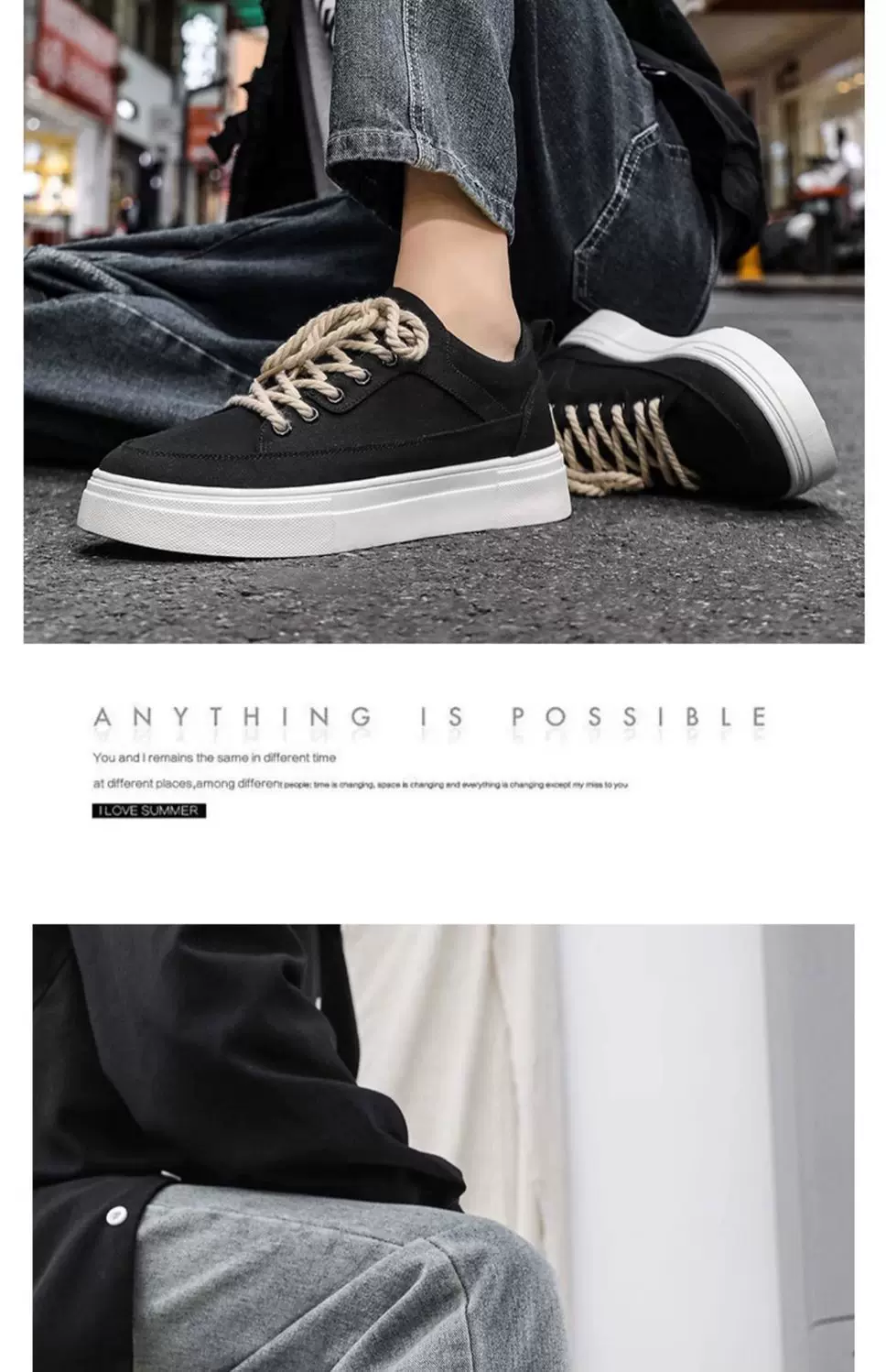 White Canvas Men's Shoes New Summer Breathable All-match Casual Board Shoes Student Platform Sports Black Cloth Shoes Trendy Shoes 5 O1CN01yHzhn81ahODUFBFev 2217967043361 0 cib