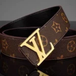 New Men's Hairstylist Leather Belt Trendy Young Men's Versatile Fashion Plaid Belt - Image 3