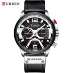 CURREN Karin 8329 Trendy Men's Waterproof Watch Six-pin Multi-function Fashion Large Dial Calendar Watch - Image 2