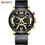CURREN Karin 8329 Trendy Men's Waterproof Watch Six-pin Multi-function Fashion Large Dial Calendar Watch - Image 4