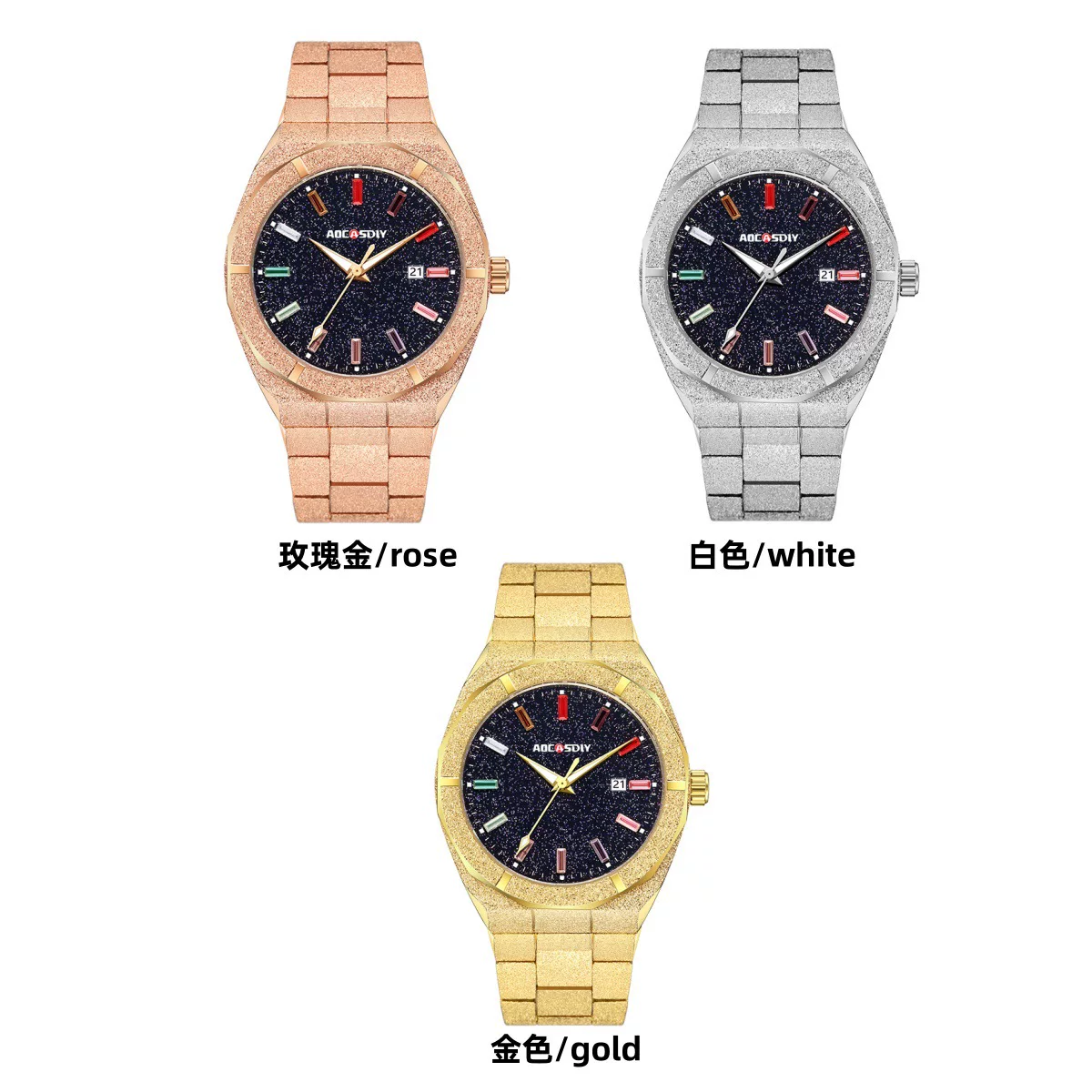 AOCASDIY Watch Men's Fashion Luxury Full Diamond Starry Quartz Watch Waterproof Steel Band Men's Watch Amazon Explosions 1 O1CN011HAVOY1PgVXZjpDN1 2208896371870 0 cib