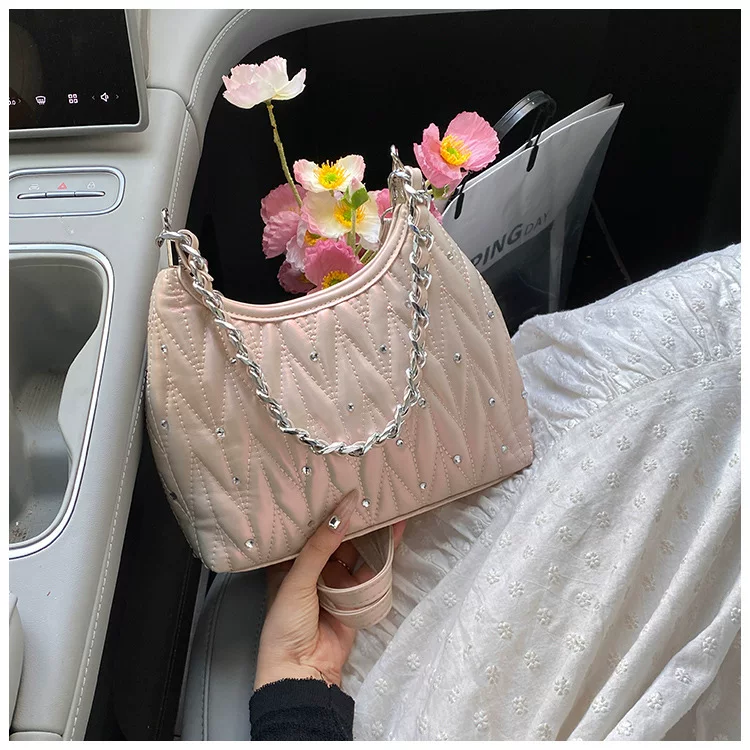 Small Fragrant Style Rhombus Chain Armpit Bag for Women New Summer Fashion Shoulder Bag Versatile 46 O1CN0134VKZT1yV4MxJqRDd 2212088006583 0 cib