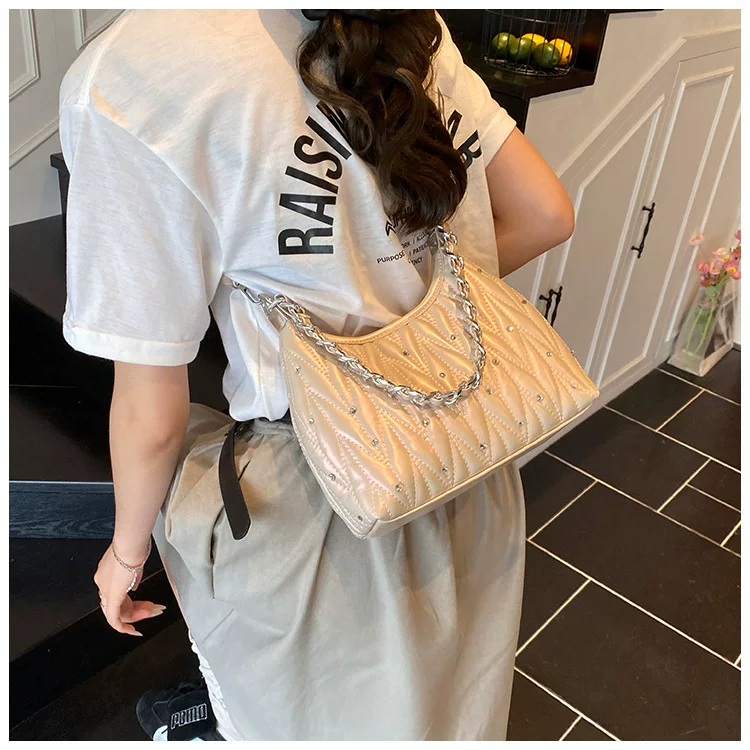 Small Fragrant Style Rhombus Chain Armpit Bag for Women New Summer Fashion Shoulder Bag Versatile 34 O1CN018zAvkl1yV4MyMkQIi 2212088006583 0 cib