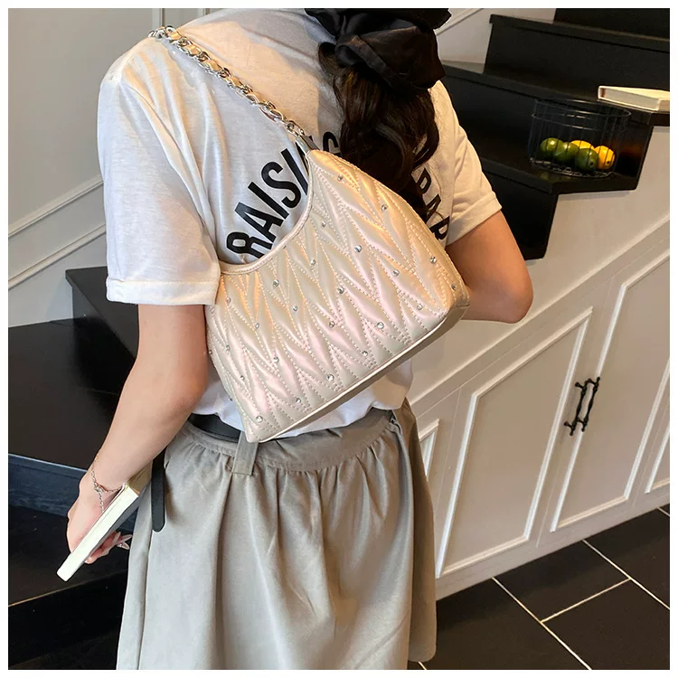 Small Fragrant Style Rhombus Chain Armpit Bag for Women New Summer Fashion Shoulder Bag Versatile 38 O1CN01BJlDf91yV4Mx29NMz 2212088006583 0 cib