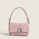 Super Hot High-End Armpit Bag Zhao Lusi's Same Niche Shoulder Bag Quilted Women's Bag Hand-Held Flower Roll Bag