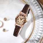 SENO Chennuo Vintage Small Wine Barrel Watch Women's Belt Elegant Small Square Watch Quartz Movement Women's Watch - Image 2