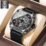 Gubosen multi-layer craft design sense men's watch waterproof luminous calendar live broadcast foreign trade - Image 2