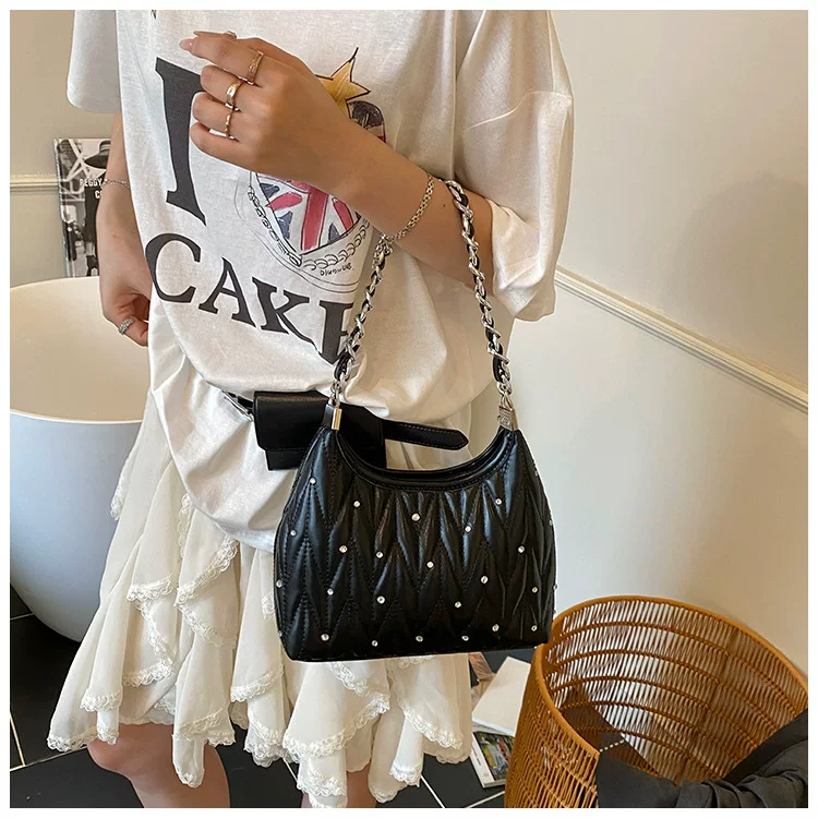 Small Fragrant Style Rhombus Chain Armpit Bag for Women New Summer Fashion Shoulder Bag Versatile 18 O1CN01QdVo8X1yV4MvwcX2j 2212088006583 0 cib