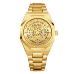 Pointer Bestwin Men's Watch Men's Alloy Cut Out Dial Luminous Mechanical Calendar Waterproof Quartz Men's Watch - Image 5