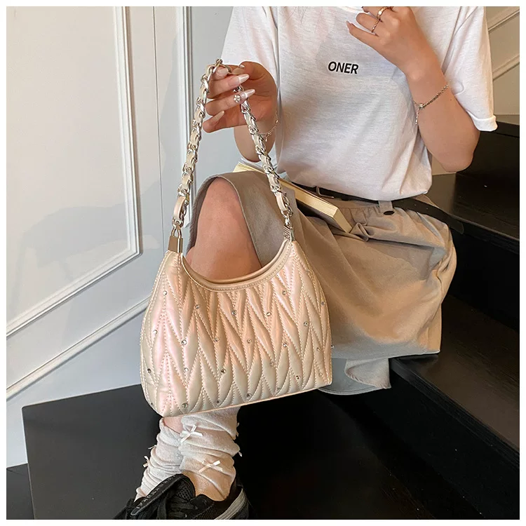Small Fragrant Style Rhombus Chain Armpit Bag for Women New Summer Fashion Shoulder Bag Versatile 43 O1CN01SJOkqM1yV4MvwcbFS 2212088006583 0 cib