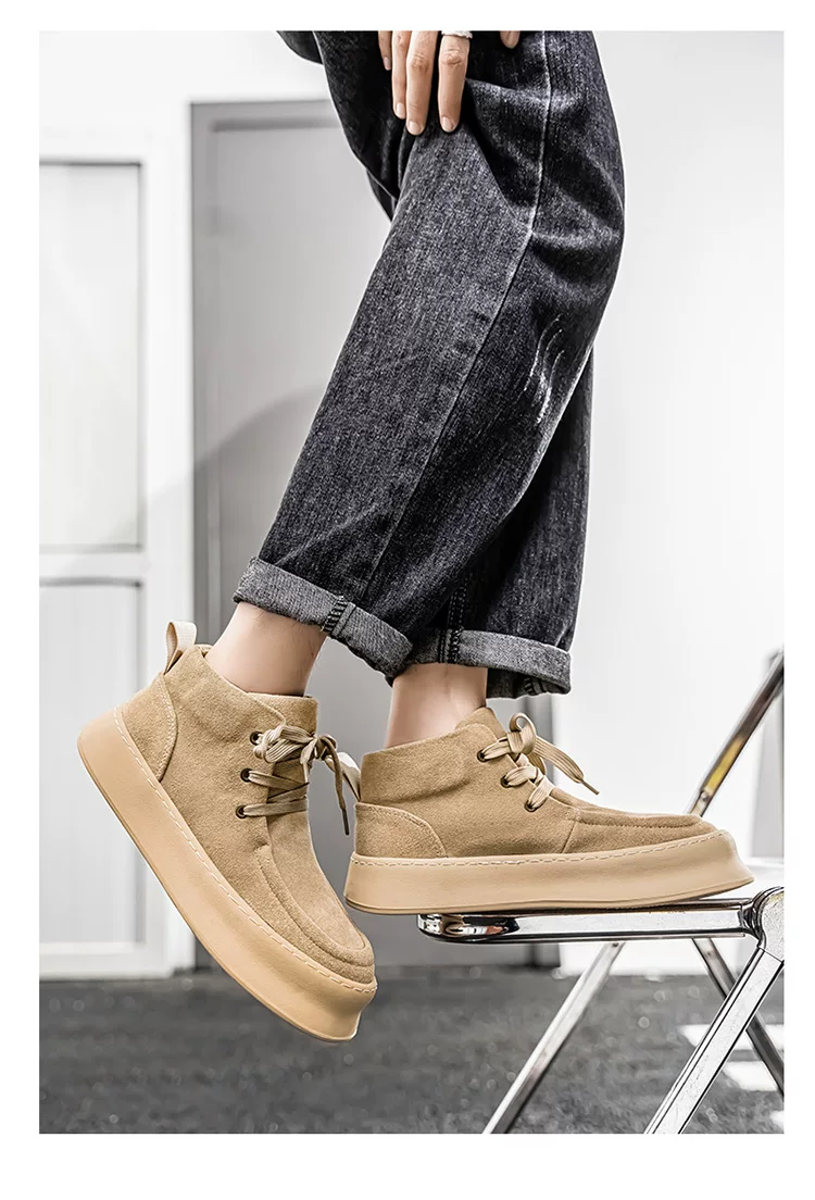 Autumn and Winter Hong Kong Style Trendy All-match Casual Board Shoes High-top Men's Shoes Men's Reversed Leather Shoes Mid-top Martin Boots 24 O1CN01SR9EZS1YCaJeyUo85 4175403023 0 cib