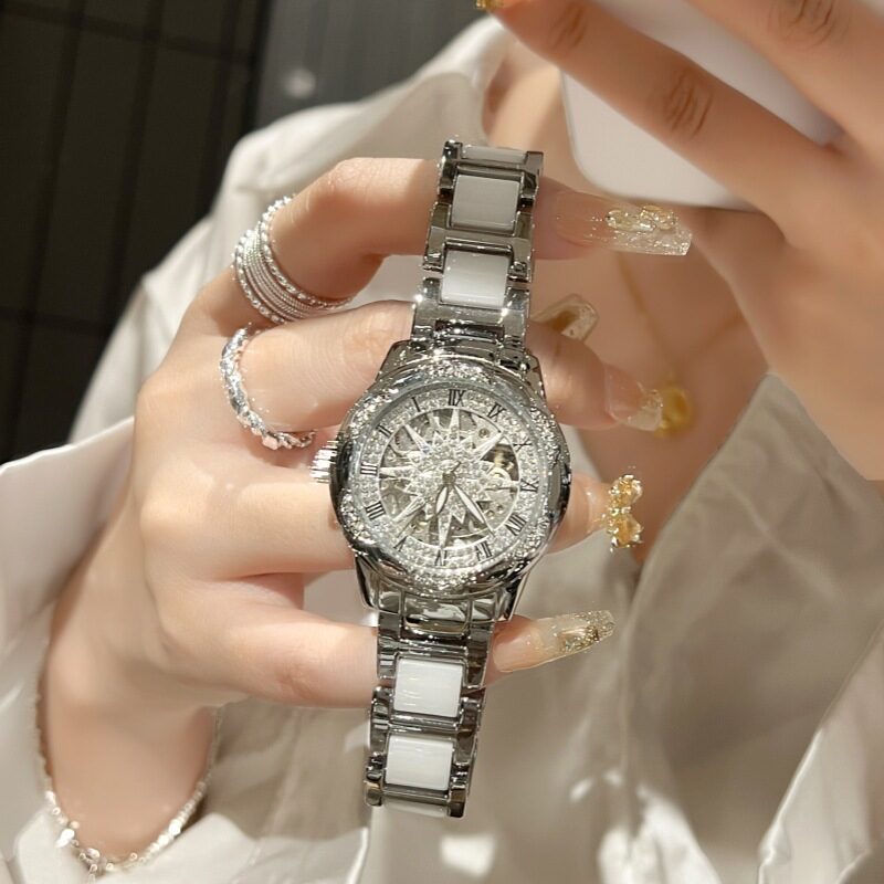 O1CN01WQNDqb1OkLLUzqkxV_2209842601743-0-cib.jpg women's new explosive ceramic automatic movement quartz watch fashion waterproof watch - Image 1