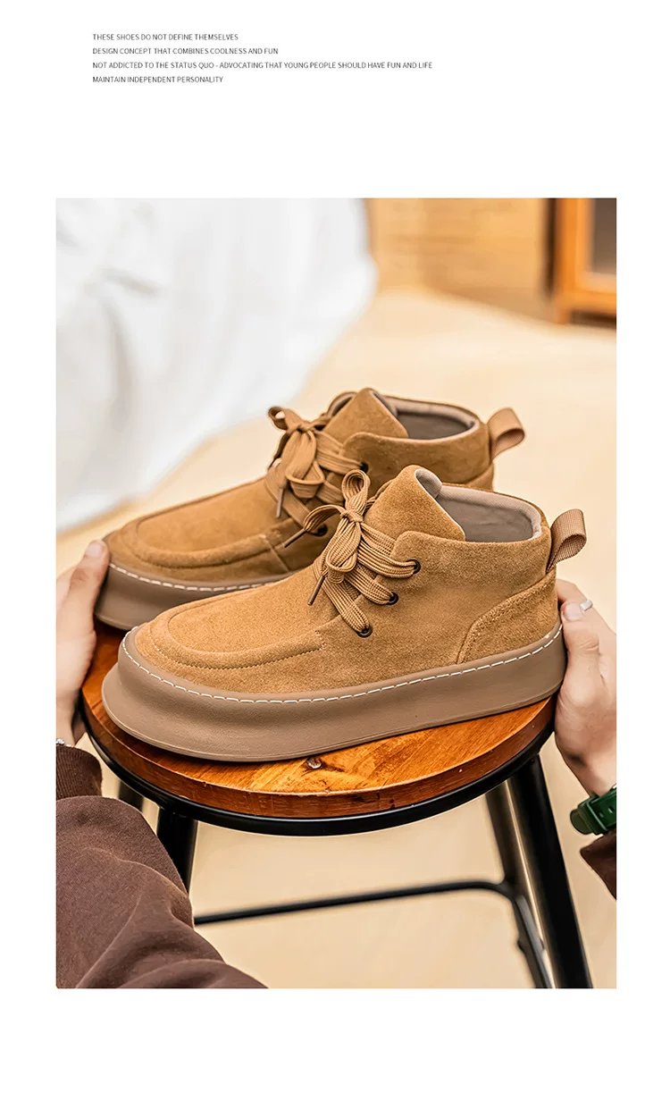 Autumn and Winter Hong Kong Style Trendy All-match Casual Board Shoes High-top Men's Shoes Men's Reversed Leather Shoes Mid-top Martin Boots 5 O1CN01XBlJZi1YCaJdwnxS5 4175403023 0 cib