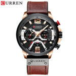 CURREN Karin 8329 Trendy Men's Waterproof Watch Six-pin Multi-function Fashion Large Dial Calendar Watch - Image 5