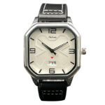 Cross-border foreign trade new retro square men's watch trend high sense niche double movement calendar quartz watch men - Image 4