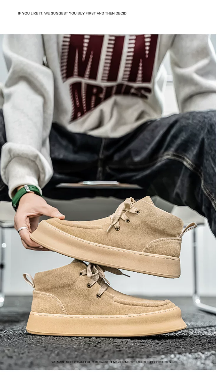 Autumn and Winter Hong Kong Style Trendy All-match Casual Board Shoes High-top Men's Shoes Men's Reversed Leather Shoes Mid-top Martin Boots 23 O1CN01nJuk141YCaJZV6xSG 4175403023 0 cib