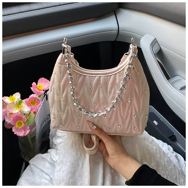 Small Fragrant Style Rhombus Chain Armpit Bag for Women New Summer Fashion Shoulder Bag Versatile 44 O1CN01o4r2jv1yV4Mxit3fL 2212088006583 0 cib