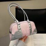 Casual Western Style Handheld Bowling Bag Women's  New Arrival Fashionable Retro Pillow Bag All-match Shoulder Bag