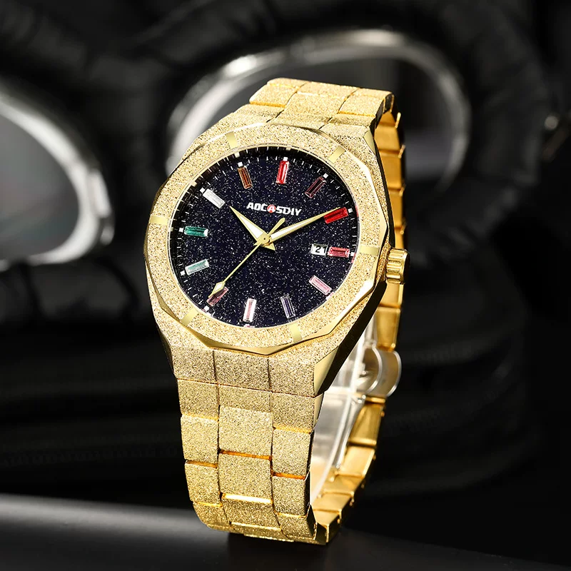 AOCASDIY Watch Men's Fashion Luxury Full Diamond Starry Quartz Watch Waterproof Steel Band Men's Watch Amazon Explosions 7 O1CN01uKS5bW1PgVXT6vtYq 2208896371870 0 cib