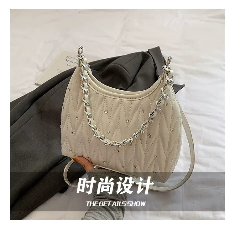Small Fragrant Style Rhombus Chain Armpit Bag for Women New Summer Fashion Shoulder Bag Versatile 12 O1CN01wfPuVh1yV4Mxiw8vb 2212088006583 0 cib