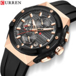 Curren Karin 8462 Men's Watch Calendar Men's Watch Six-pin Tape Quartz Watch Fashion Running Seconds - Image 2