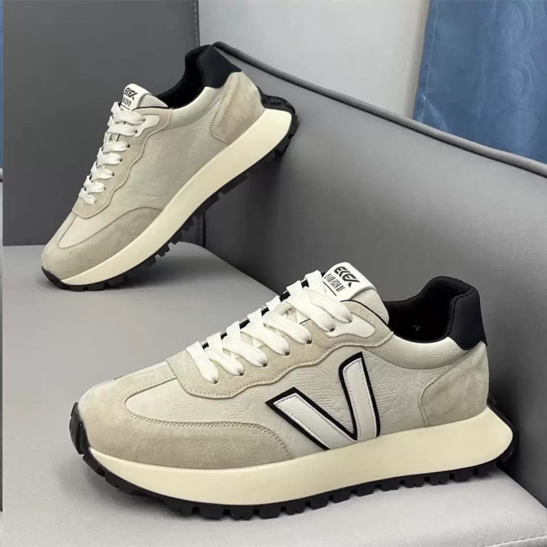 Comfortable Leather Popular Thick-Soled Shoes, Casual Shoes, Lace-Up Sports Shoes, Low-Cut Sneakers, Korean Style Shoes 3 O1CN010JCG1c1KQPhaq2rbC 2215831901158 0 cib