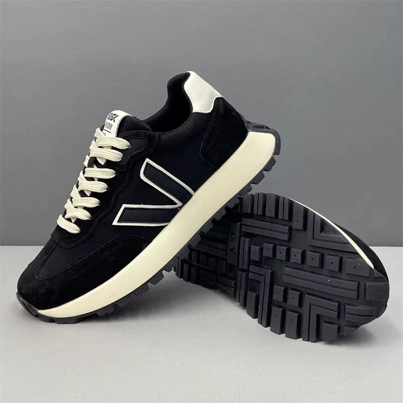 Comfortable Leather Popular Thick-Soled Shoes, Casual Shoes, Lace-Up Sports Shoes, Low-Cut Sneakers, Korean Style Shoes 8 O1CN018JxPnD1KQPhcNbhTA 2215831901158 0 cib