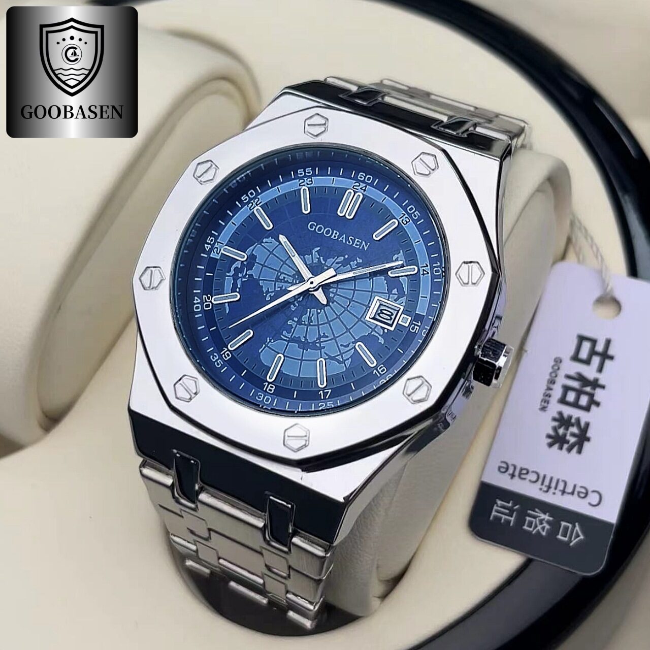 O1CN01AjjFf61nA2IkYbixW_2216237765048-0-cib.jpg Guberson's Popular Back-Transparent Imitation Mechanical Men's Watch Waterproof Luminous Calendar - Image 1
