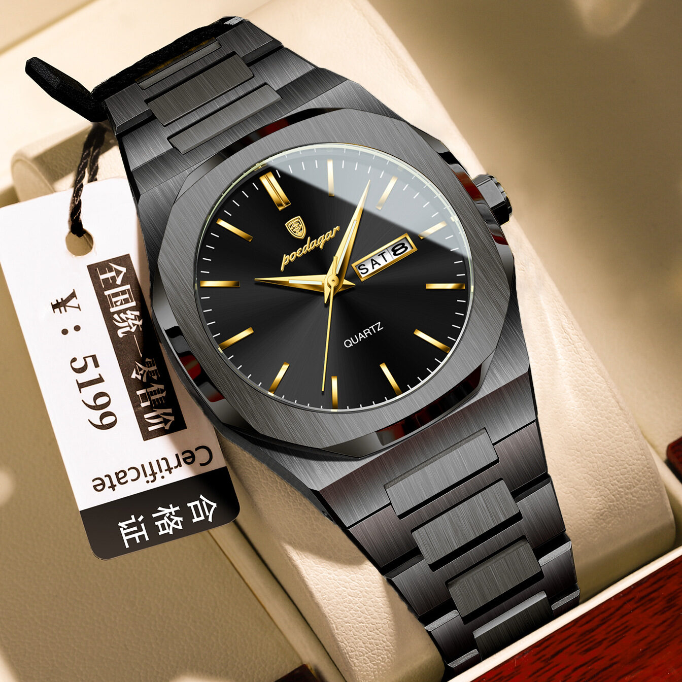 O1CN01EkJbFv1vgZT3dSZLs_2219799256202-0-cib.jpg Poedagar Luxury High-End Men's Watch Waterproof Luminous Dual Calendar Quartz Watch Live Broadcast Export Popular Watch - Image 1