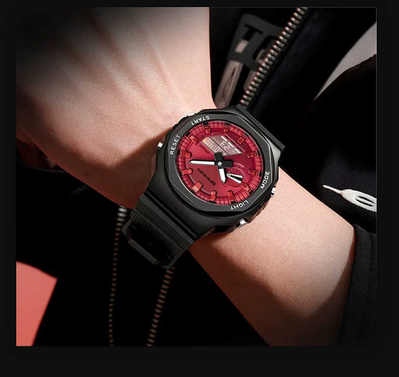 Octagonal Oak Hand-Raising Light Watch Men's Trendy Luminous Fashion Steel Heart Waterproof Sports Alarm Clock Live Explosions 15 O1CN01LBJKBX1qpfBK4r8FT 2206469685545 0 cib