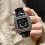 Fasina New Diamond-encrusted Women's Square Watch Korean Belt Quartz Watch Trendy Cross-border Hot Wholesale Explosions - Image 4