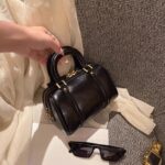 High-End Retro Soft Leather Pillow Bag for Women New Versatile Cylindrical Bag Niche Accessible Luxury Satchel Crossbody Bag