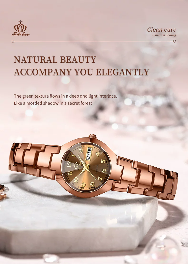 A generation of Fate love brand factory direct calendar quartz watch waterproof luminous ladies watch women's watch 4 undefined