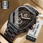 Guberson Square Black Warrior Men's Watch Sports Waterproof Luminous Calendar Export Direct Shipping Luminous Waterproof