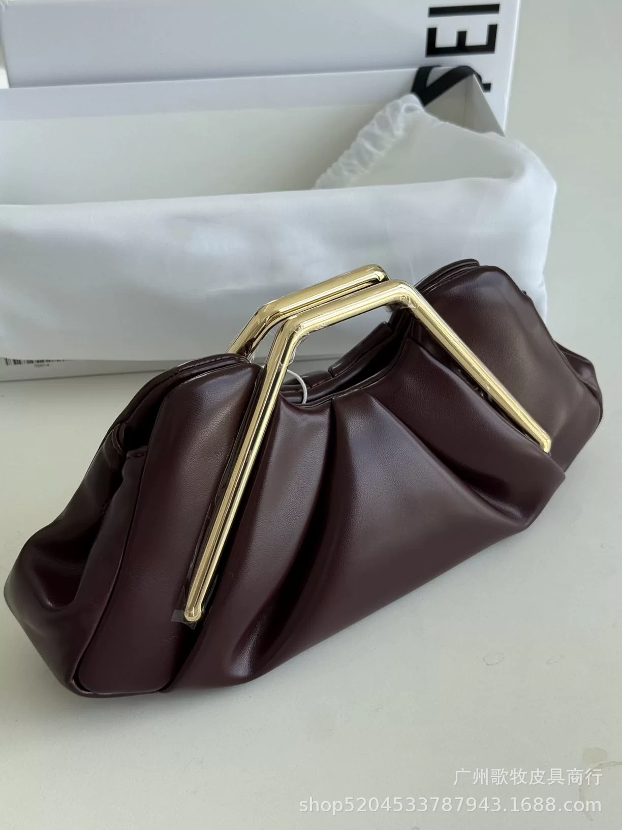 European and American Retro Cloud Bag for Women, Pu Hand-Held Evening Bag, Amazon Exquisite Fashion Storage Pleated Bag 4 O1CN01YiUsEU252rIODPKqK 2219565497469 0 cib