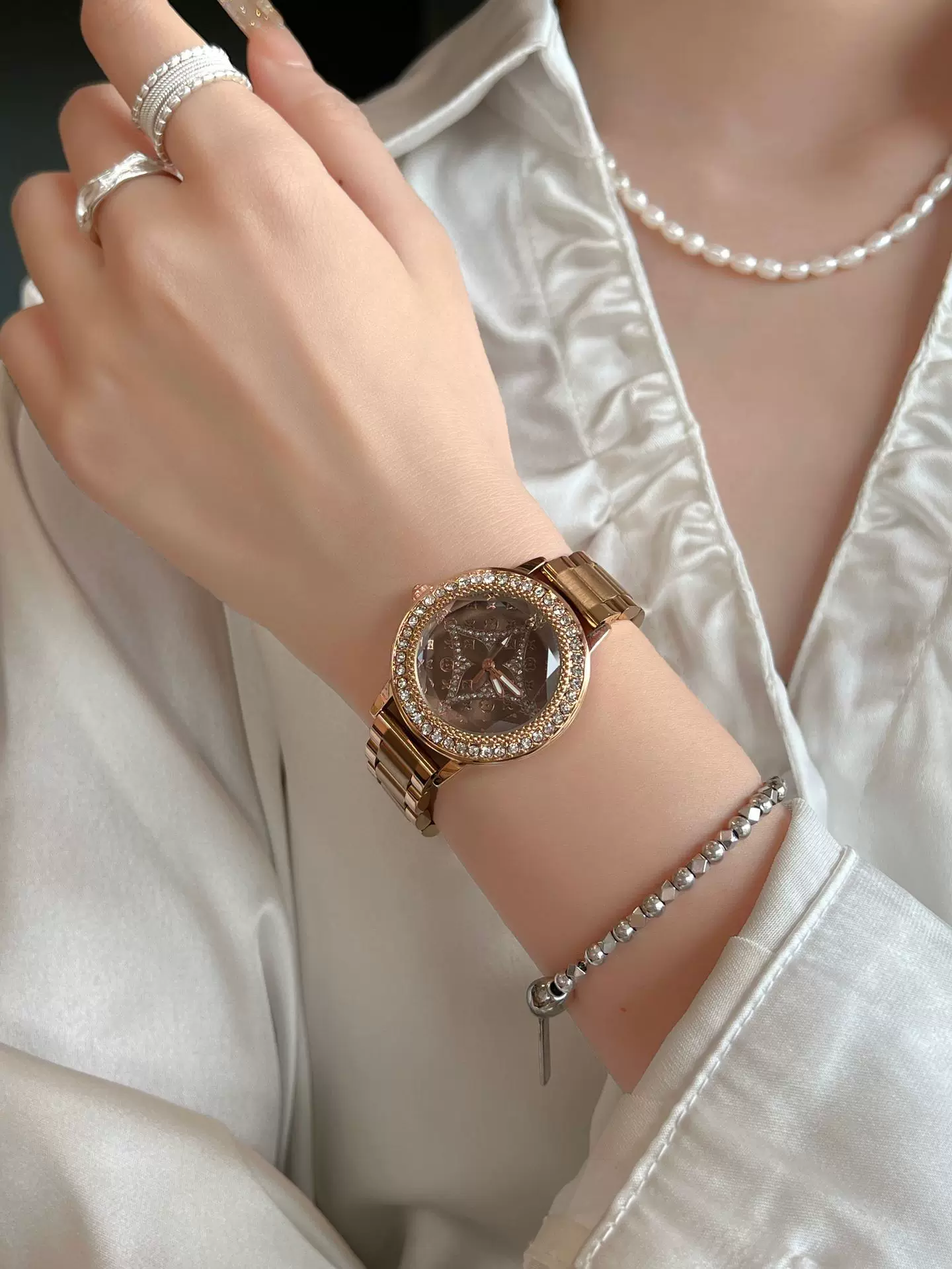 Counter Straight Hair Quality Trendy Brand New Diamond Digital Women's Steel Band Watch Douyin Popular Genuine Leather Women's Versatile 3 O1CN01alBGzg1riAJOP03VE 2218159085664 0 cib