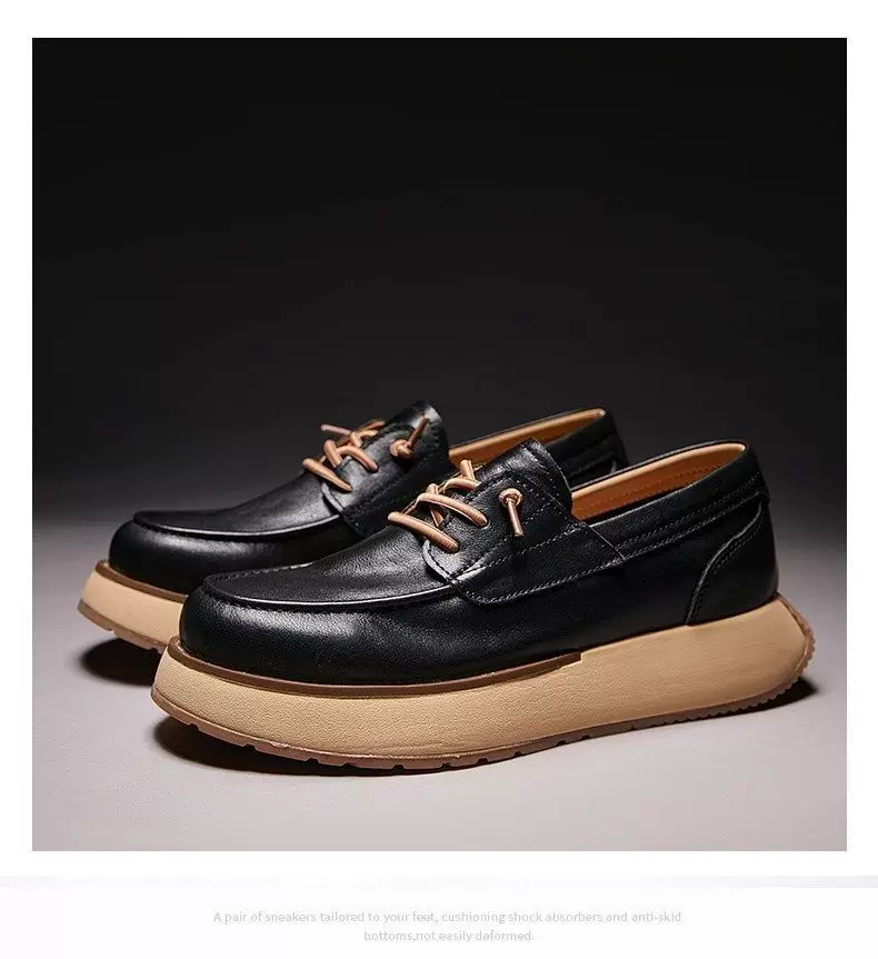 Autumn New Arrival Versatile Comfortable Soft-Soled Breathable Casual Leather Shoes Thick-Soled Trendy Men's Shoes 11 O1CN01k7yIvc2MkEHNaRDaC 2219372559865 0 cib