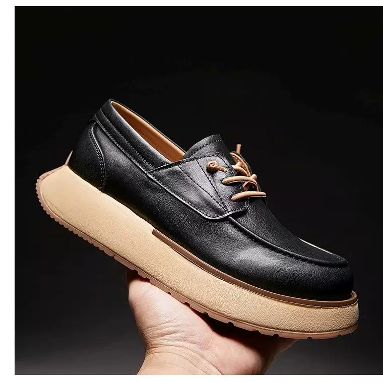 Autumn New Arrival Versatile Comfortable Soft-Soled Breathable Casual Leather Shoes Thick-Soled Trendy Men's Shoes 9 O1CN01m4a2rh2MkEHHtaisH 2219372559865 0 cib