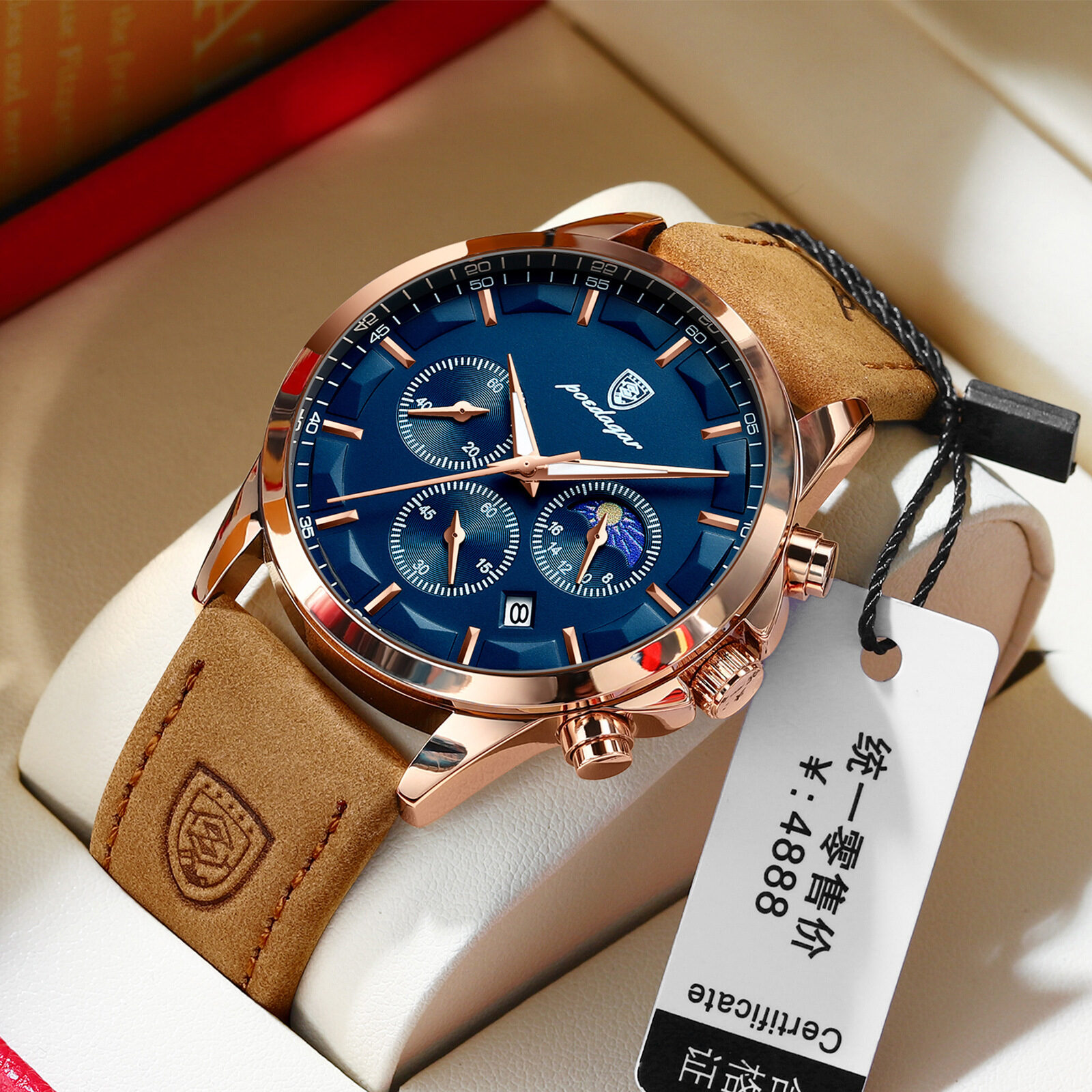 O1CN01mvIrnz1lrQfReARGV_1990404872-0-cib.jpg POEDAGAR/Podagga New Multi-function Calendar Korean Casual Fashion Outdoor Sports Men's Quartz Watch 928 - Image 1