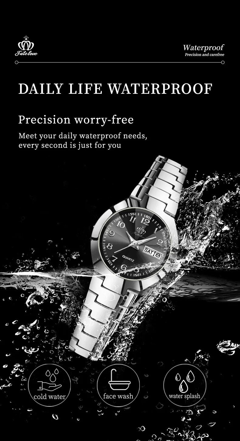 A generation of Fate love brand factory direct calendar quartz watch waterproof luminous ladies watch women's watch 7 undefined