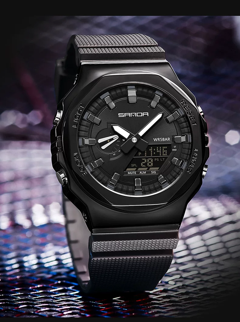 Octagonal Oak Hand-Raising Light Watch Men's Trendy Luminous Fashion Steel Heart Waterproof Sports Alarm Clock Live Explosions 16 O1CN01srFKO71qpfBLxSJeh 2206469685545 0 cib