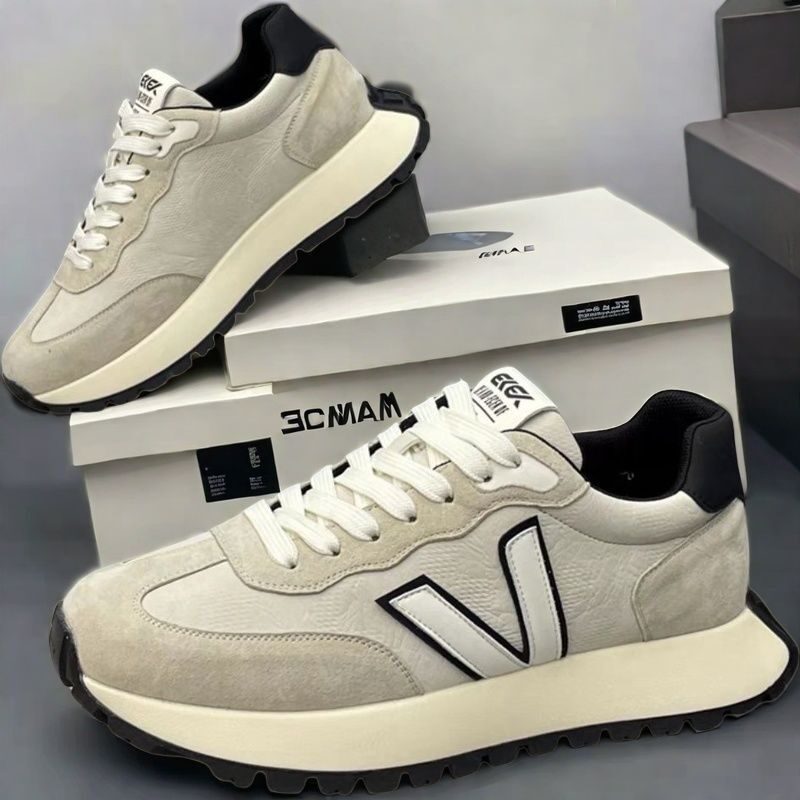 O1CN01wHSdPY1KQPhcb7njv_2215831901158-0-cib.jpg Comfortable Leather Popular Thick-Soled Shoes, Casual Shoes, Lace-Up Sports Shoes, Low-Cut Sneakers, Korean Style Shoes - Image 1