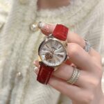 Fa Xena New Fashion Light Luxury Love Heart Peach Watch Women's Tiktok Explosion Belt Waterproof Women's Watch Quartz Wrist Watch - Image 2