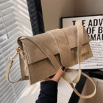 This Year's Popular Frosted Armpit Bag New Summer Pure Color Versatile Shoulder Bag Textured Letter Crossbody Bag for Women - Image 2