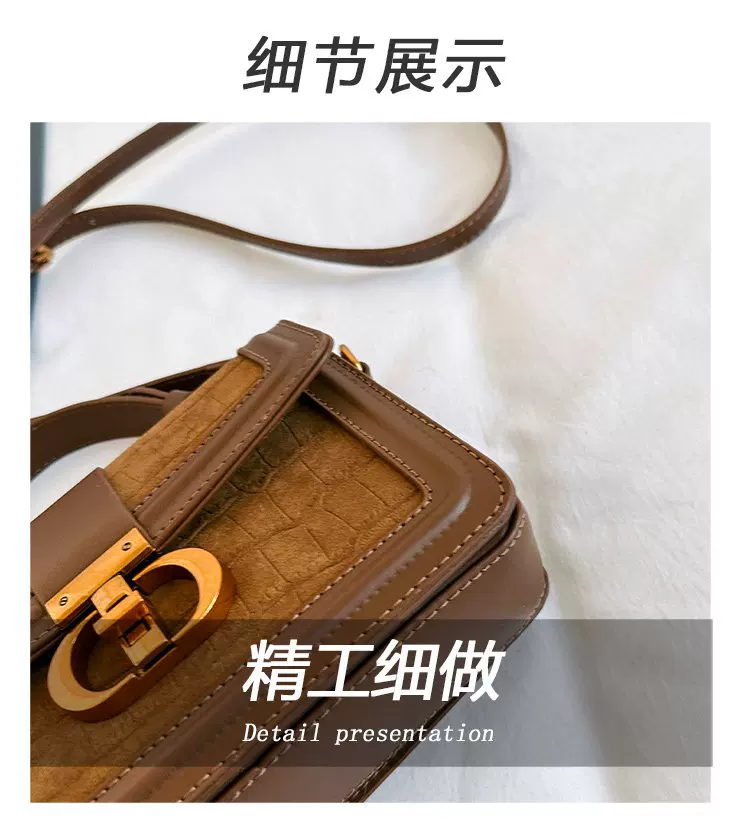 Retro Satchel Small Square Bag, New Autum Style, High-End Texture, Niche Design, Western Style, Accessible Luxury, Single Shoulder Cross-Body Bag 3 O1CN0137r7Oi1QqPozPSfzW 2218664472027 0 cib