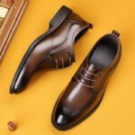Men's Leather Shoes British Style Business High-end Leather Wedding Shoes Autumn New Black Commuter Shoes Men's - Image 4