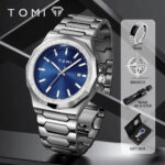 Tomi Simple Style Waterproof Business Men's Classic Steel Band Watch Set - Image 3