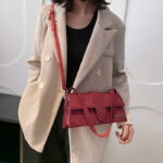 This Year's Popular Frosted Armpit Bag New Summer Pure Color Versatile Shoulder Bag Textured Letter Crossbody Bag for Women - Image 3